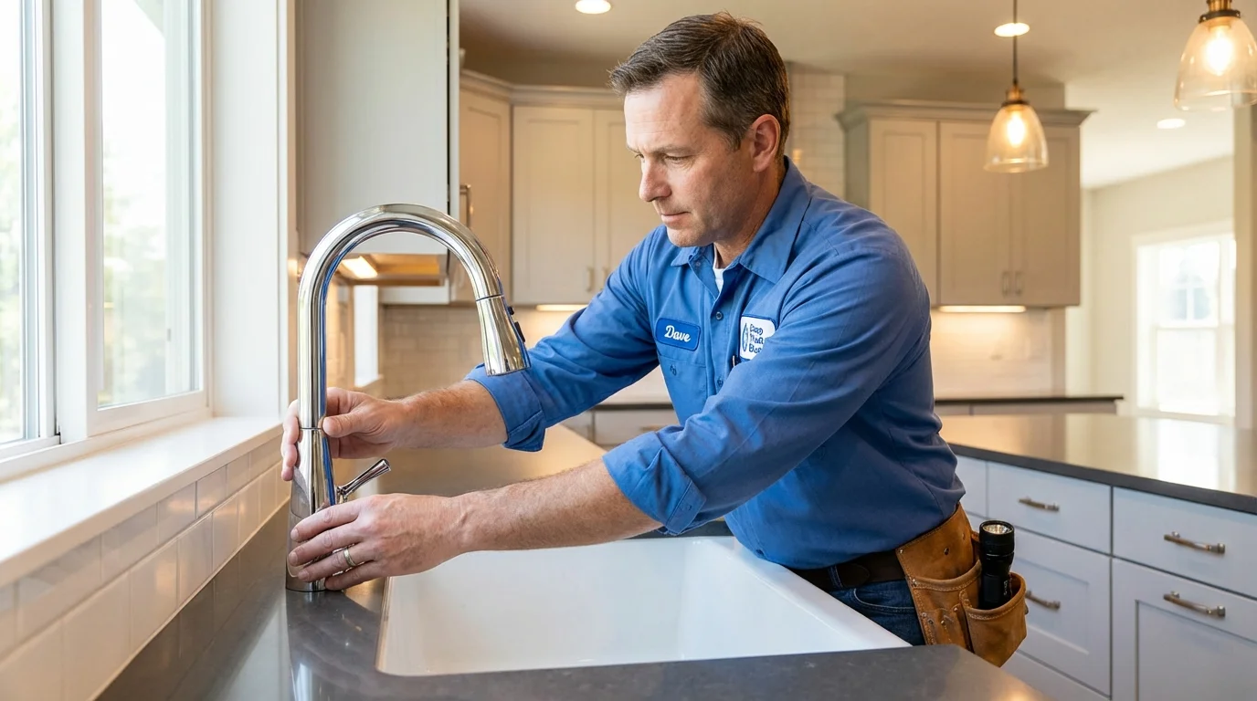 Kitchen faucet installation by Johns Plumbing LLC in Powhatan Point