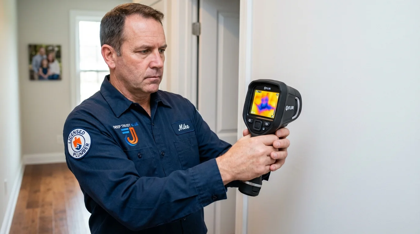 Thermal imaging leak detection by Johns Plumbing LLC in Powhatan Point